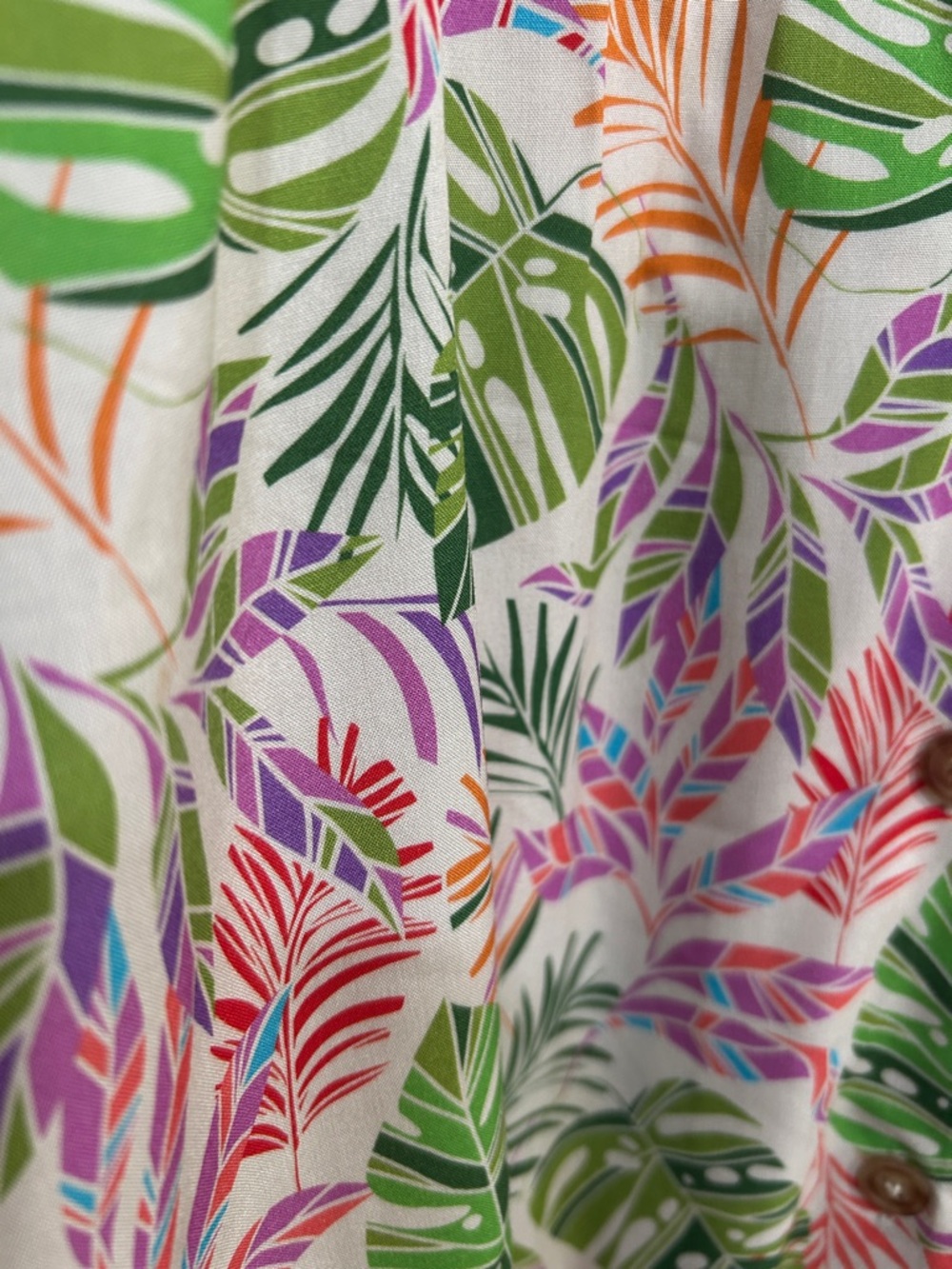 UNTUCKit Women’s JulieTropical Leaf Print Button Front Shirt Dress Sz 10 - Picture 11 of 13